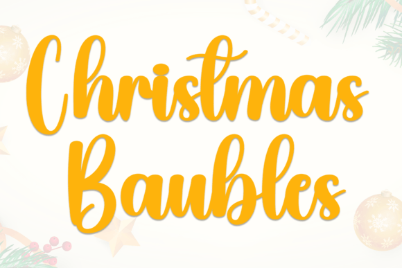 Christmas Baubles: The Perfect Script Font for Festive Web Design