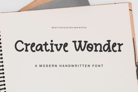 Creative Wonder: A Handwritten Typeface for Editorial Design