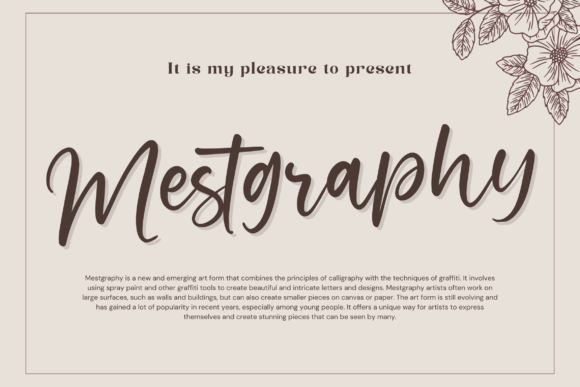 Mestgraphy: The Graffiti-Calligraphy Typeface for Bold Campaigns