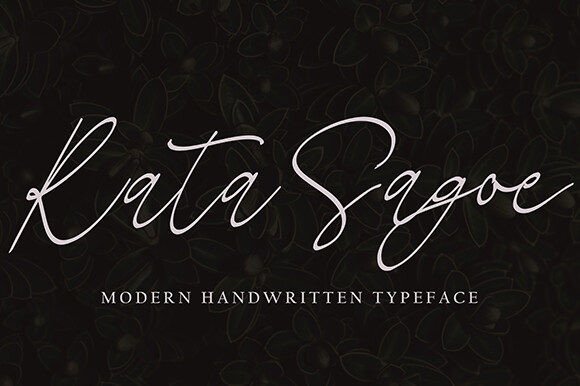 Rata Sagoe: A Premium Script Font for Editorial Design