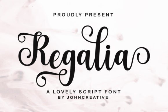 Regalia Typeface: Elevate Your Campaign Visuals with Flowing Elegance